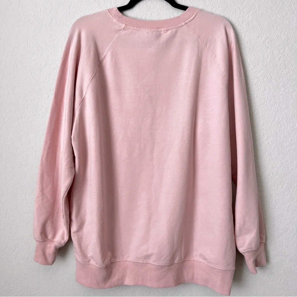 WILDFOX Coffee & Sunshine Pullover Lightweight Sweatshirt Pink M - Picture 4 of 6